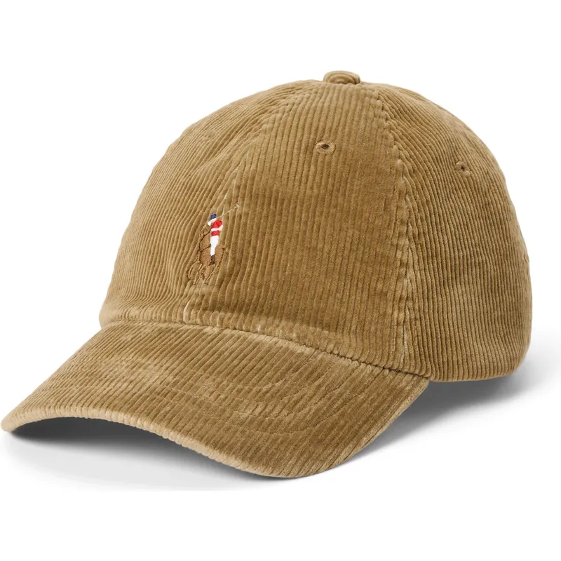 hellbraune-verstellbare-curved-cap-classic-sport-corduroy-von-polo-ralph-lauren