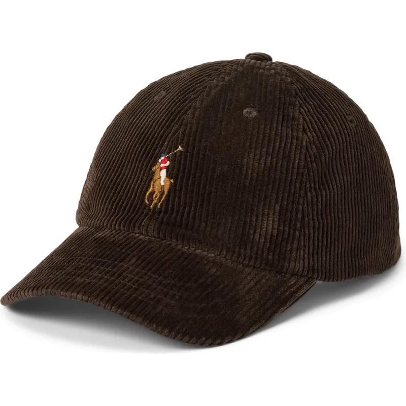 cepur-izliekta-bruns-regulejams-classic-sport-corduroy-no-polo-ralph-lauren