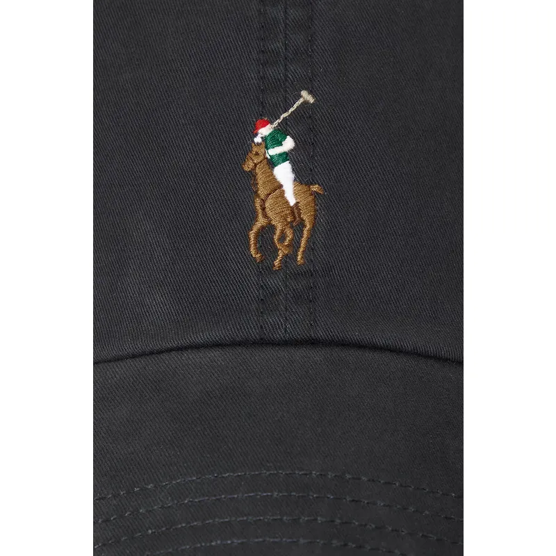 cepur-izliekta-melns-regulejams-classic-sport-stretch-cotton-twill-no-polo-ralph-lauren