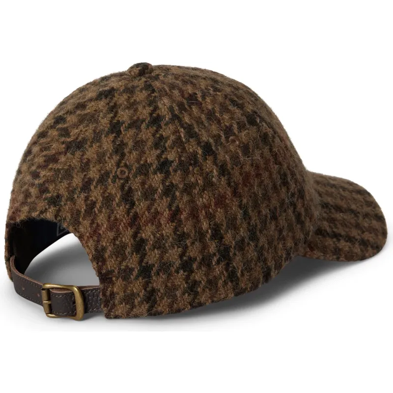 cepur-izliekta-bruns-regulejams-checked-wool-tweed-no-polo-ralph-lauren