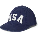 cepur-plakana-tumsi-zils-regulejams-usa-appliqued-twill-no-polo-ralph-lauren