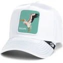 casquette-trucker-blanche-pelican-oiseau-escape-not-into-yoga-great-escape-the-farm-goorin-bros
