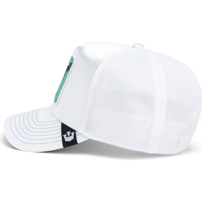 casquette-trucker-blanche-pelican-oiseau-escape-not-into-yoga-great-escape-the-farm-goorin-bros