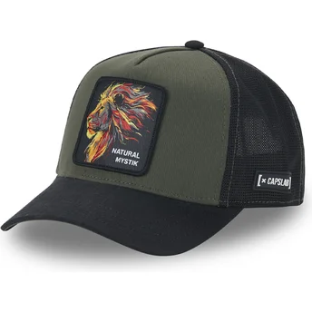 Czapka trucker zielono-czarna lew Natural Mystik MYS Beasts od Capslab