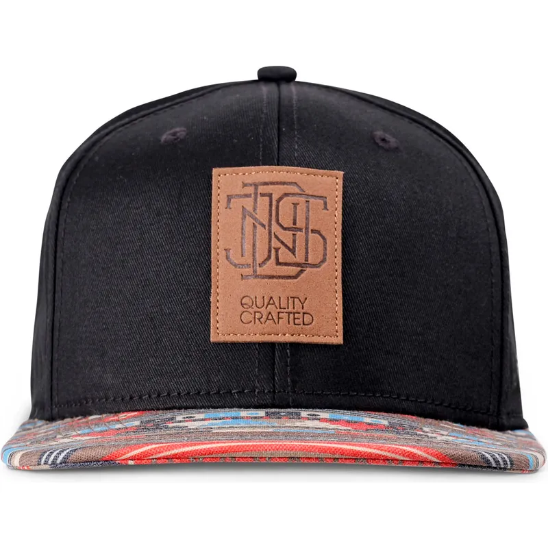 cepur-plakana-melns-snapback-aztek-no-djinns