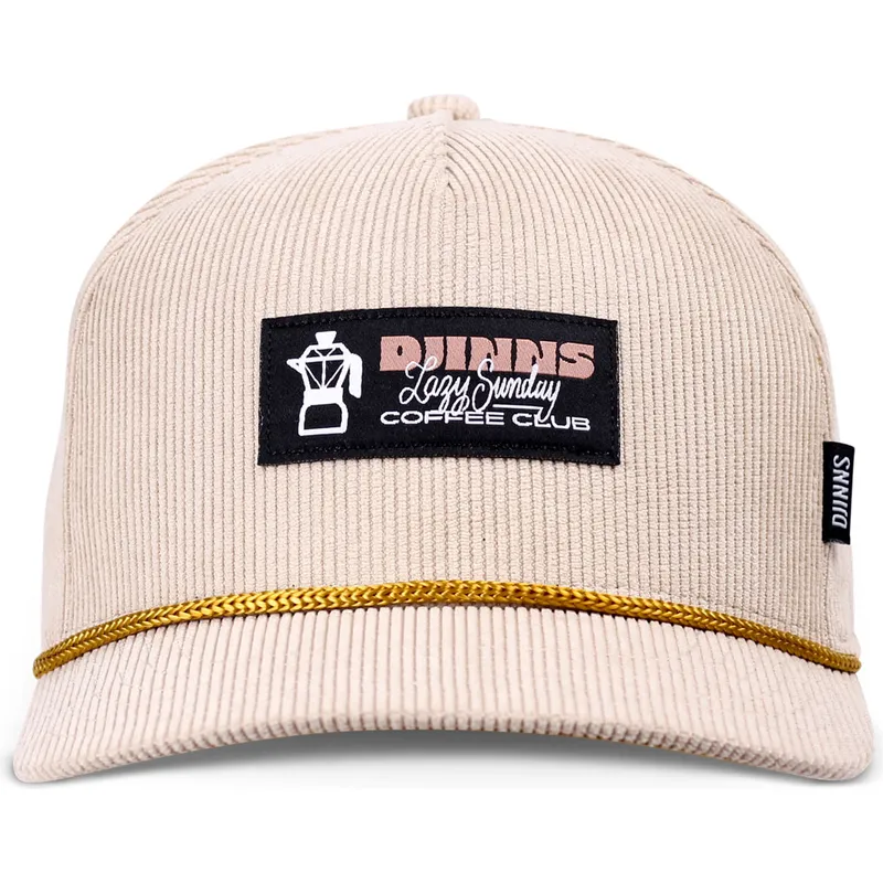 casquette-courbee-beige-snapback-hft-sunday-coffee-cord-djinns