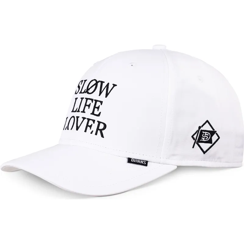 casquette-courbee-blanche-ajustable-truefit-slow-life-lover-djinns