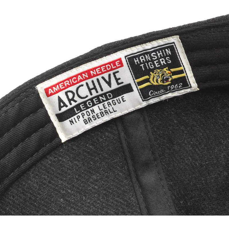 casquette-courbee-noire-ajustable-hanshin-tigers-archive-legend-american-needle