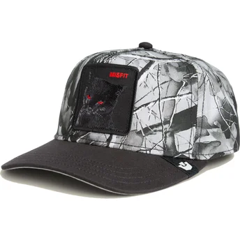 Gorra curva negra snapback gato Misfit Camo Desaturated Camo The Farm de Goorin Bros.