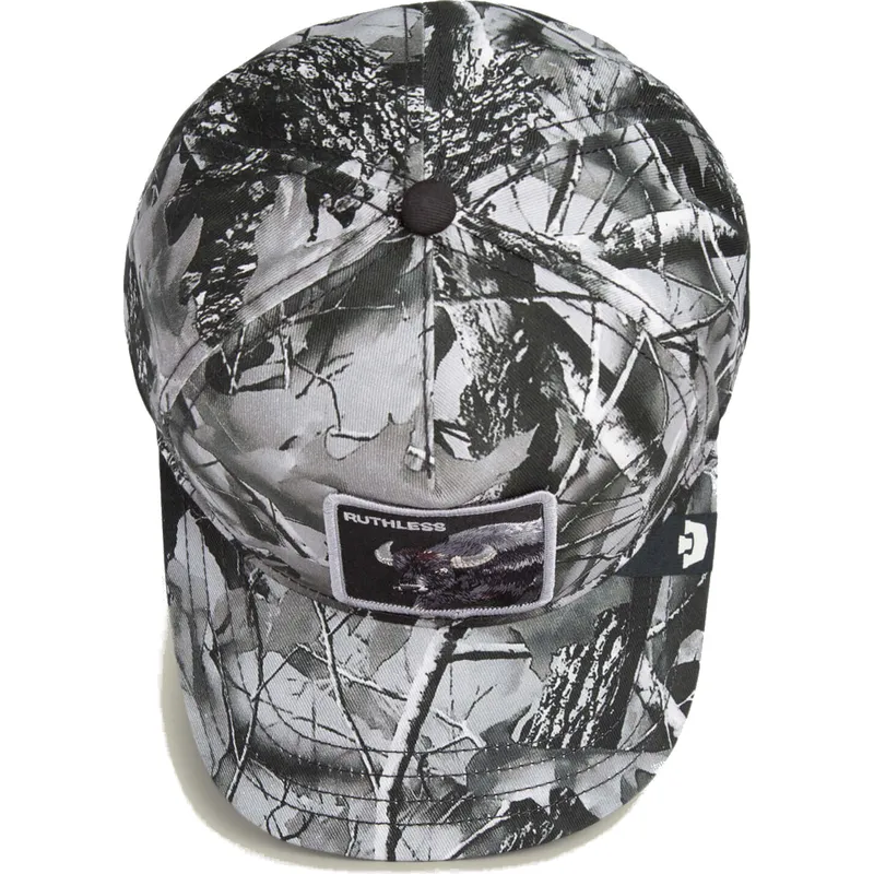 casquette-courbee-camouflage-snapback-buffle-ruthless-camo-desaturated-camo-the-farm-goorin-bros