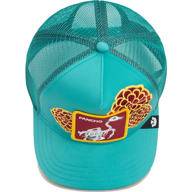 casquette-trucker-bleue-flamant-dia-de-pancho-dia-de-los-muertos-the-farm-goorin-bros