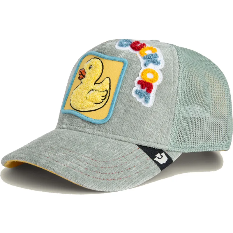 gorra-trucker-gris-y-amarilla-pato-duck-off-ducking-autocorrect-happy-thoughts-the-farm-de-goorin-bros