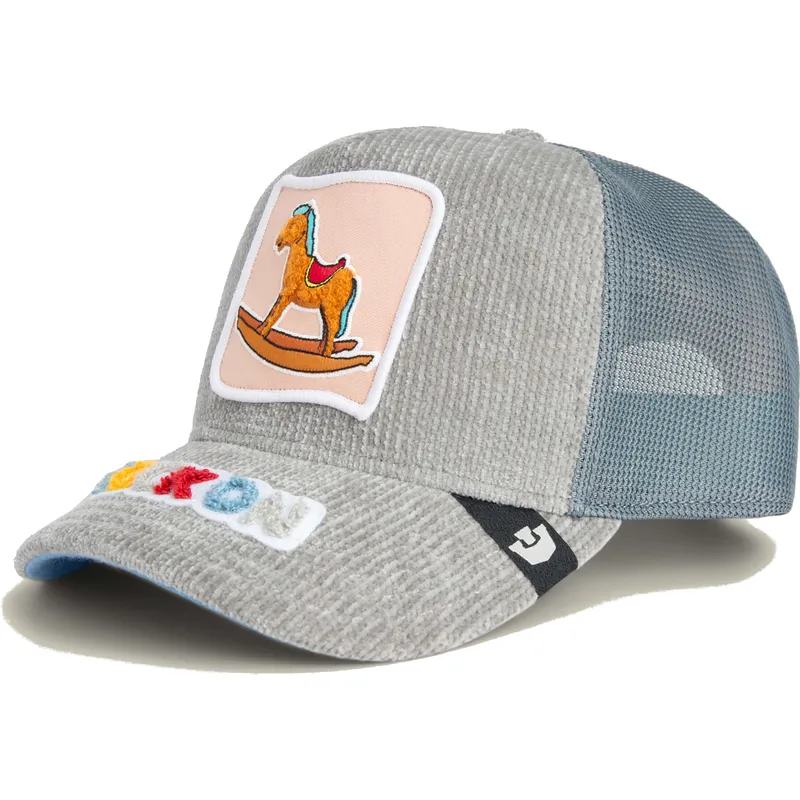 casquette-trucker-grise-cheval-rock-on-hobby-horse-happy-thoughts-the-farm-goorin-bros
