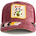 cepur-izliekta-soferis-sarkans-snapback-gato-lucky-maneki-neko-happy-thoughts-the-farm-the-farm-no-goorin-bros