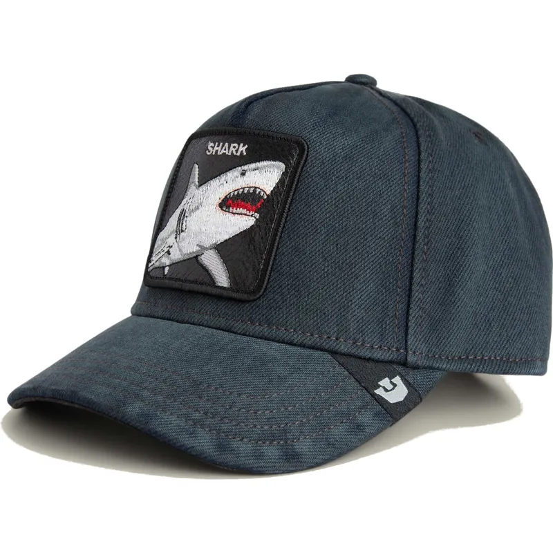gorra-curva-negra-denim-snapback-tiburon-smurf-the-showdown-the-farm-de-goorin-bros