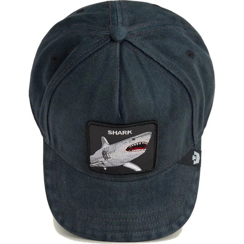 casquette-courbee-noire-denim-snapback-requin-smurf-the-showdown-the-farm-goorin-bros