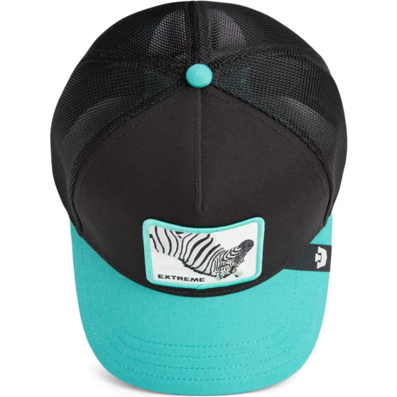 czapka-trucker-czarna-i-niebieska-zebra-extreme-arbez-flip-side-2-the-farm-od-goorin-bros
