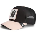 casquette-trucker-noire-et-beige-bull-raging-llub-flip-side-2-the-farm-goorin-bros