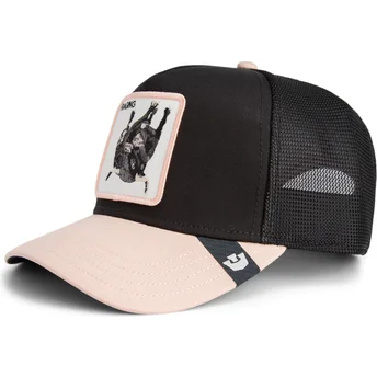 Casquette trucker noire et beige bull Raging Llub Flip Side 2 The Farm Goorin Bros.