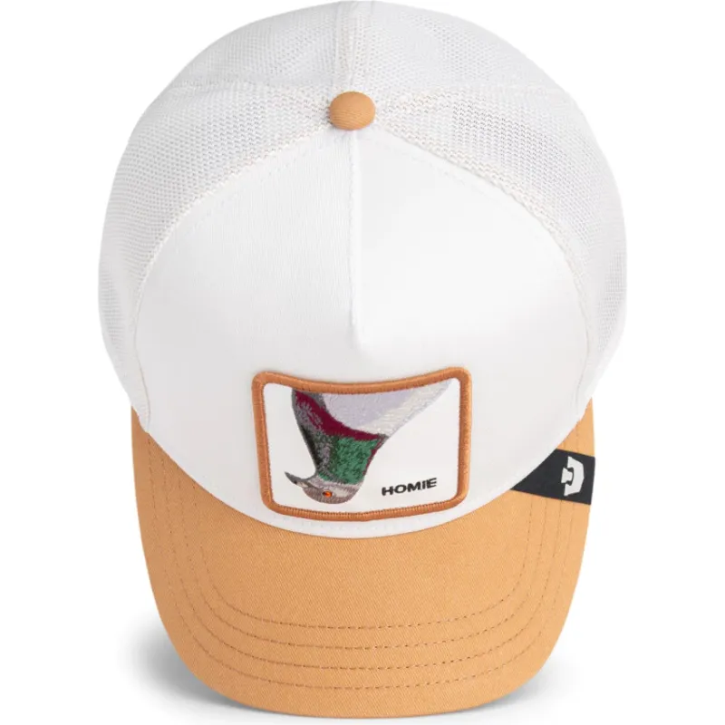 casquette-trucker-blanche-et-marron-pigeon-homie-noegip-flip-side-2-the-farm-goorin-bros