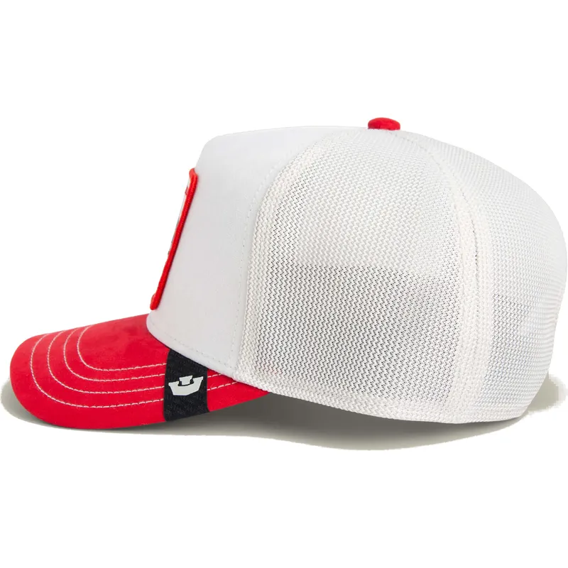 cepur-izliekta-truckeris-balts-snapback-vicious-suede-snake-suede-truckers-the-farm-no-goorin-bros