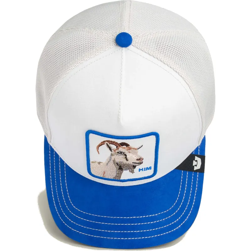 casquette-trucker-blanche-et-bleue-chevre-him-suede-goat-suede-truckers-the-farm-goorin-bros