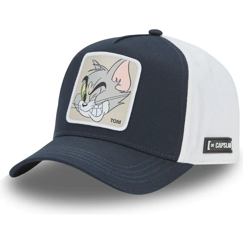 casquette-courbee-bleue-marine-et-blanche-snapback-tom-taj6-tom-looney-tunes-capslab