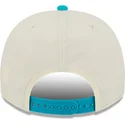 new-era-curved-brim-9fifty-a-frame-precurved-hardwood-classics-charlotte-hornets-nba-beige-and-blue-snapback-cap