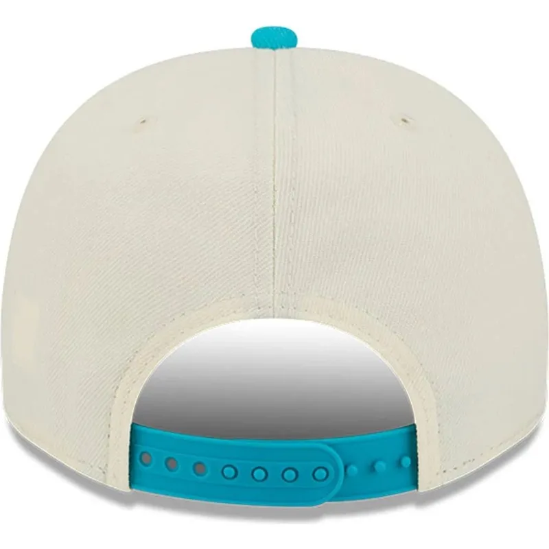 beige-und-blaue-gebogene-snapback-kappe-9fifty-a-frame-precurved-hardwood-classics-der-charlotte-hornets-nba-von-new-era