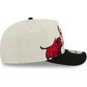 beige-och-svart-bojd-keps-snapback-9fifty-a-frame-precurved-hardwood-classics-fran-chicago-bulls-nba-av-new-era