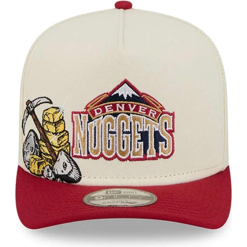 cepur-izliekta-sarkans-snapback-9fifty-a-frame-precurved-hardwood-classics-no-denver-nuggets-nba-no-new-era