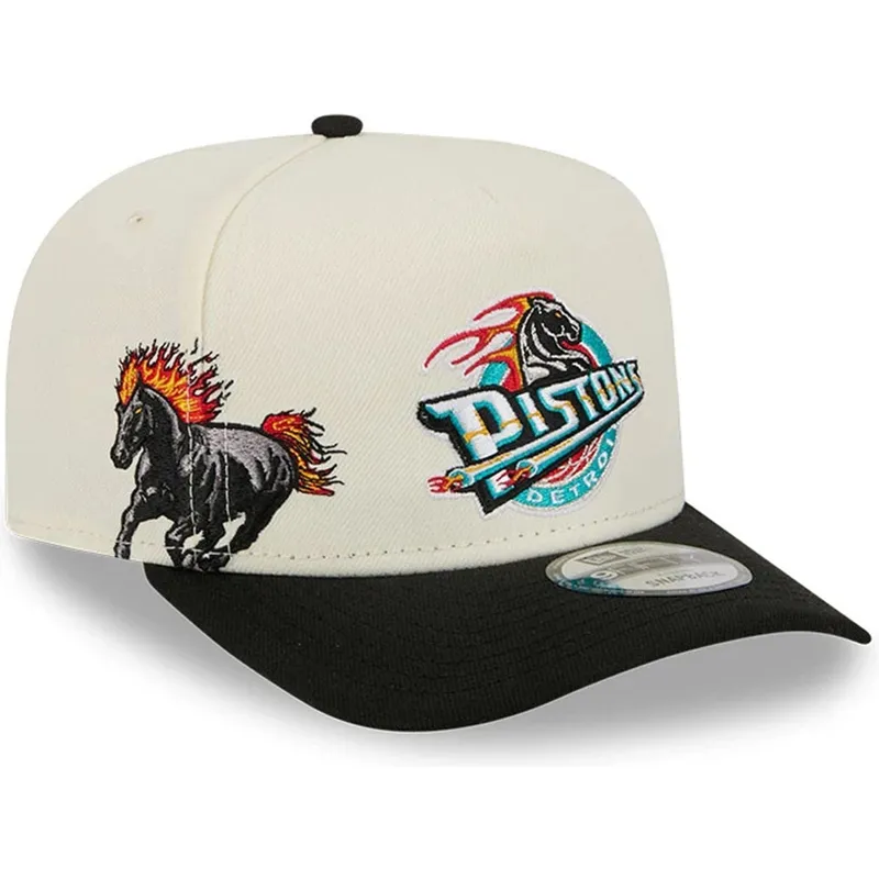 beige-och-svart-bojd-keps-snapback-9fifty-a-frame-precurved-hardwood-classics-fran-detroit-pistons-nba-av-new-era