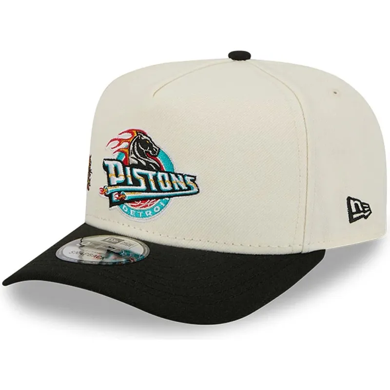 gorra-curva-beige-y-negra-snapback-9fifty-a-frame-precurved-hardwood-classics-de-detroit-pistons-nba-de-new-era