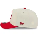 casquette-courbee-beige-et-rouge-snapback-9fifty-a-frame-precurved-hardwood-classics-houston-rockets-nba-new-era