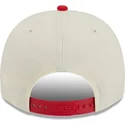casquette-courbee-beige-et-rouge-snapback-9fifty-a-frame-precurved-hardwood-classics-houston-rockets-nba-new-era