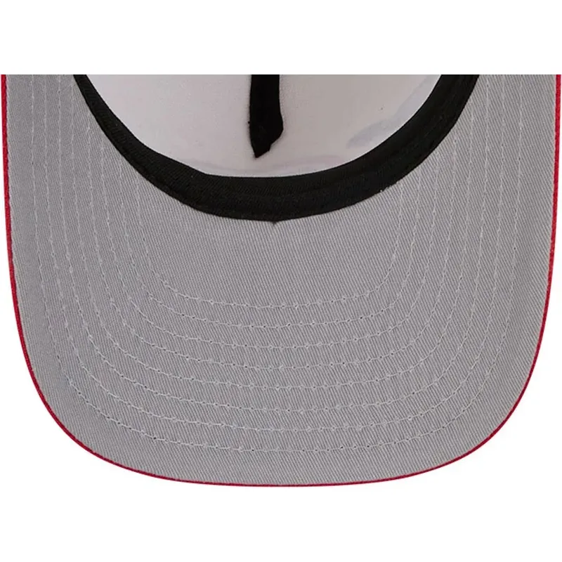 casquette-courbee-beige-et-rouge-snapback-9fifty-a-frame-precurved-hardwood-classics-houston-rockets-nba-new-era