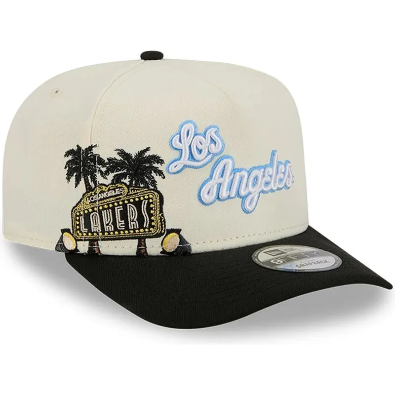 cepur-izliekta-melns-snapback-9fifty-a-frame-precurved-hardwood-classics-no-los-angeles-lakers-nba-no-new-era