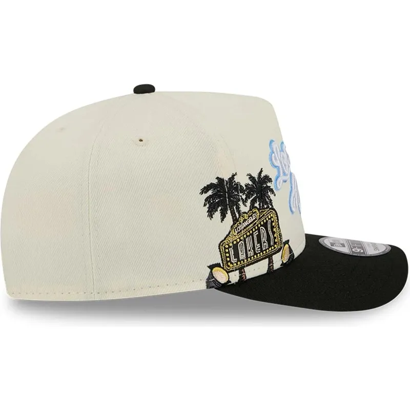 cepur-izliekta-melns-snapback-9fifty-a-frame-precurved-hardwood-classics-no-los-angeles-lakers-nba-no-new-era