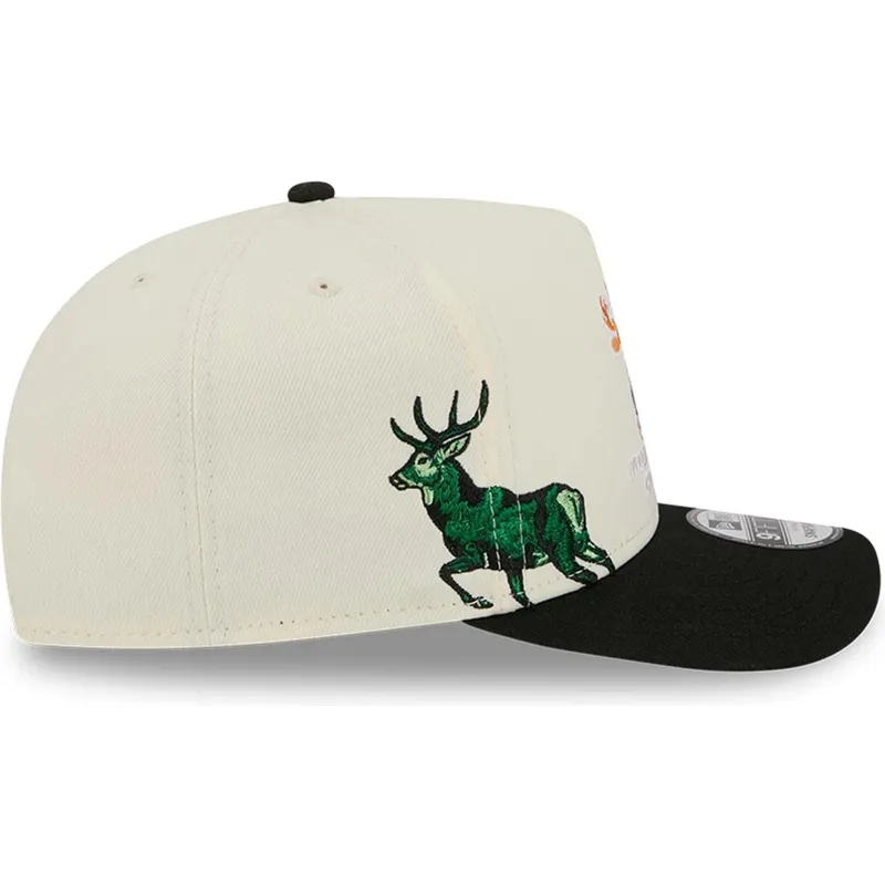 gorra-curva-beige-y-negra-snapback-9fifty-a-frame-precurved-hardwood-classics-de-milwaukee-bucks-nba-de-new-era