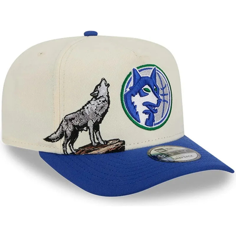 gorra-curva-beige-y-azul-snapback-9fifty-a-frame-precurved-hardwood-classics-de-minnesota-timberwolves-nba-de-new-era