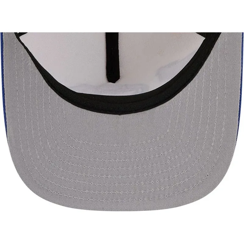 casquette-courbee-beige-et-bleue-snapback-9fifty-a-frame-precurved-hardwood-classics-minnesota-timberwolves-nba-new-era