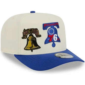 Cepur izliekta zils snapback 9FIFTY A Frame Precurved Hardwood Classics no Philadelphia 76ers NBA no New Era