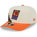beige-und-orange-gebogene-snapback-kappe-9fifty-a-frame-precurved-hardwood-classics-der-phoenix-suns-nba-von-new-era