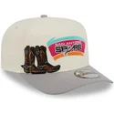 beige-und-graue-gebogene-snapback-kappe-9fifty-a-frame-precurved-hardwood-classics-der-san-antonio-spurs-nba-von-new-era