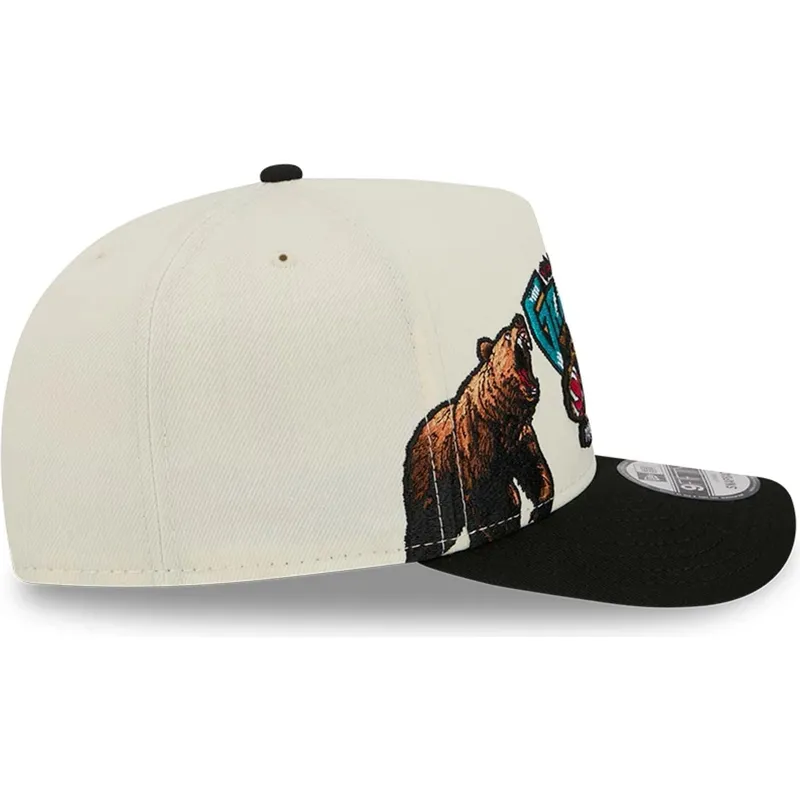 cepur-izliekta-melns-snapback-9fifty-a-frame-precurved-hardwood-classics-no-vancouver-grizzlies-nba-no-new-era