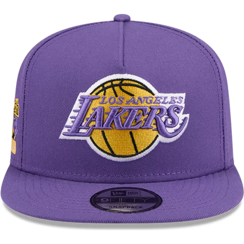 violette-flache-snapback-kappe-9fifty-a-frame-hardwood-classics-der-los-angeles-lakers-nba-von-new-era