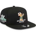 cepur-plakana-melns-snapback-9fifty-a-frame-hardwood-classics-no-milwaukee-bucks-nba-no-new-era