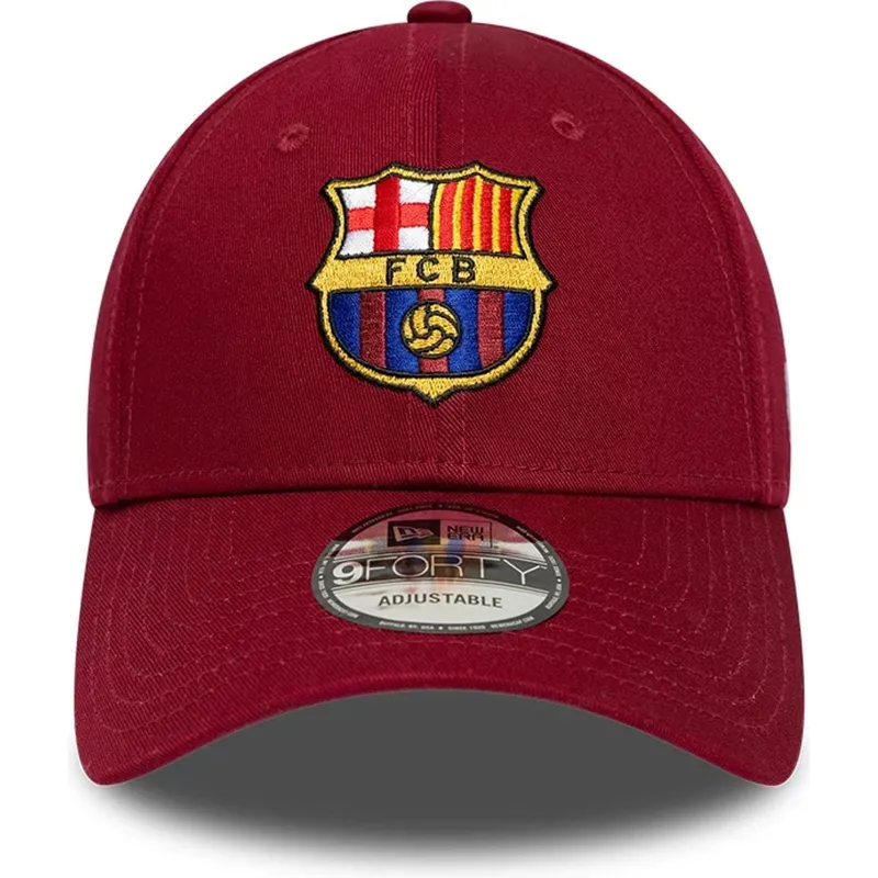 gorra-curva-roja-ajustable-de-fc-barcelona-laliga-9forty-core-de-new-era
