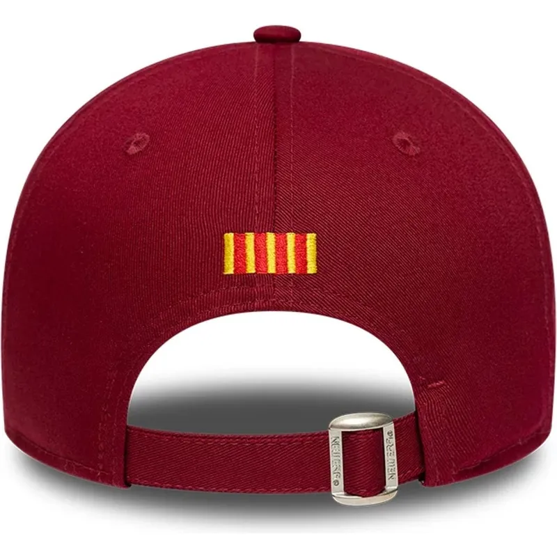 casquette-courbee-rouge-ajustable-fc-barcelona-laliga-9forty-core-new-era