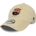beige-bojd-justerbar-keps-fc-barcelona-laliga-9twenty-cord-fran-new-era